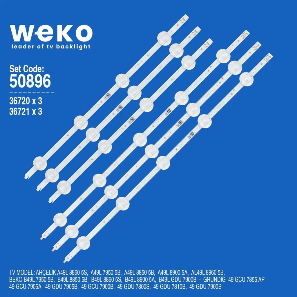 Arçelik A49L 8900 5A 49'' inç 6 Adet Tv Led Bar