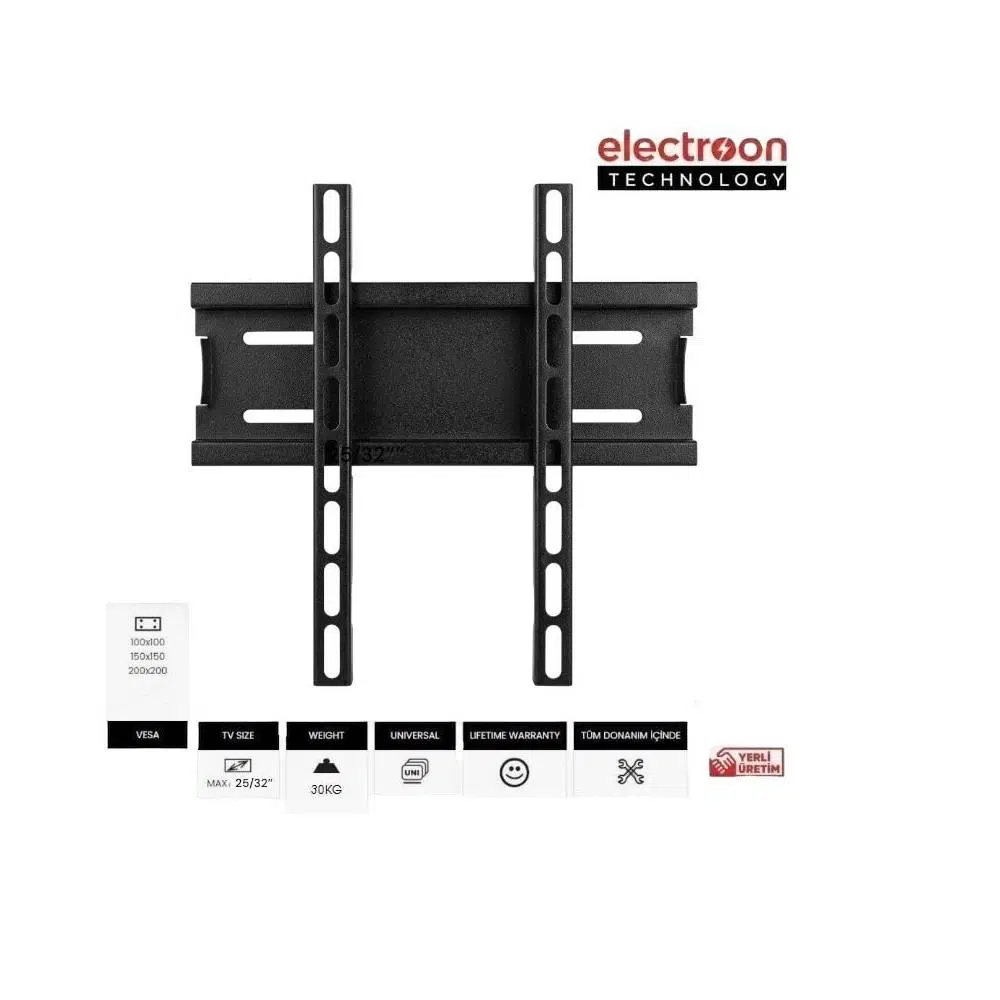 electroon 25-32'' 60-82 Ekran Sabit LCD-LED TV Duvar Askı Aparatı