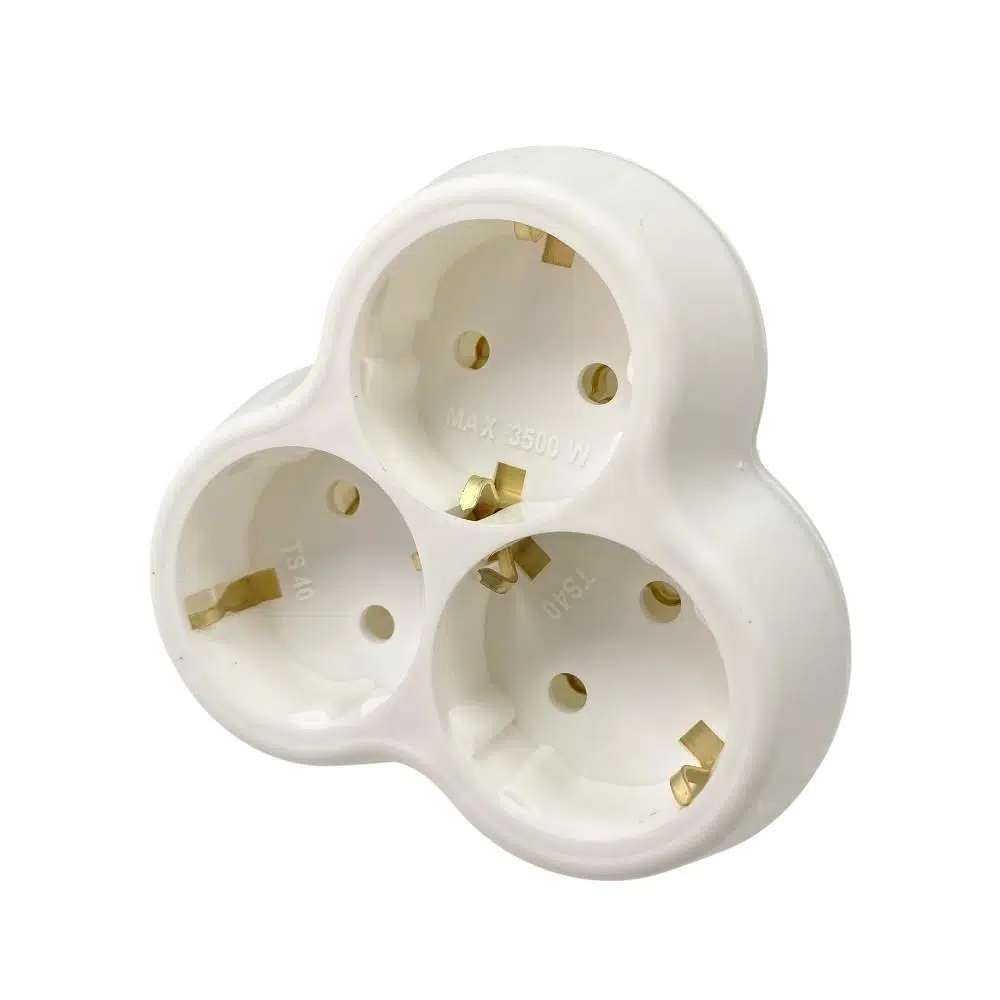 electroon 3'lü Topraklı Yonca Golyat Priz