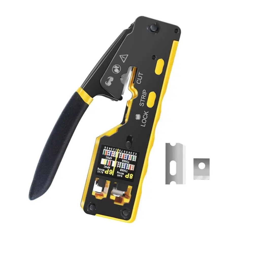 electroon Cat5/Cat6/CAT7 RJ45-RJ11 EZ-RJ45 Sıkma Pensesi Yedek Bıçaklı