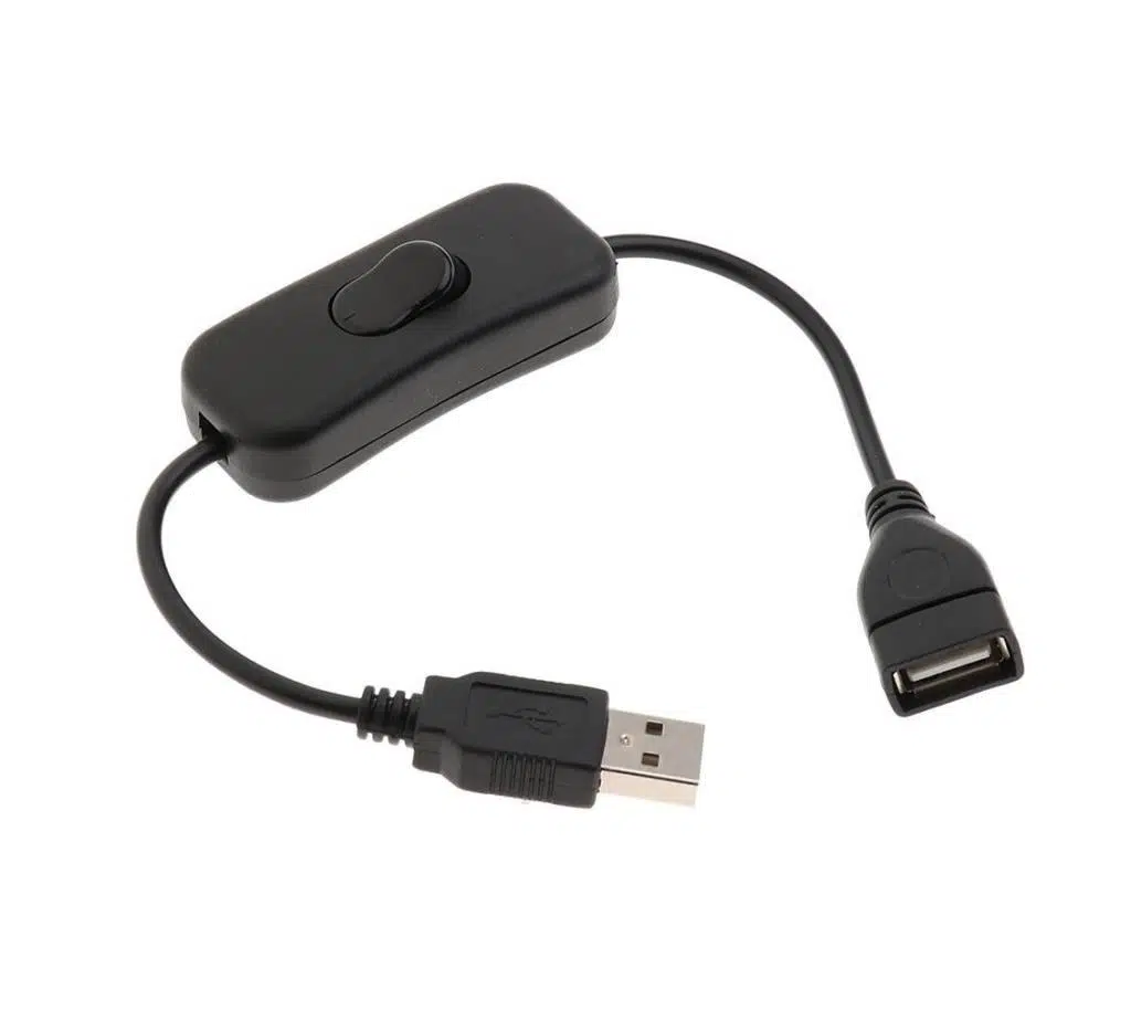 electroon Dişi-Erkek 25cm USB On/Off Anahtarlı Uzatma Kablosu