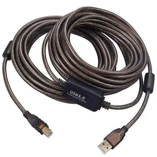 electroon Şeffaf Chipset 10Metre Usb 2.0 Yazıcı Kablosu