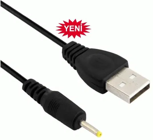Electroon USB Tablet Şarj Kablosu 2,5x0,7mm İnce Uçlu