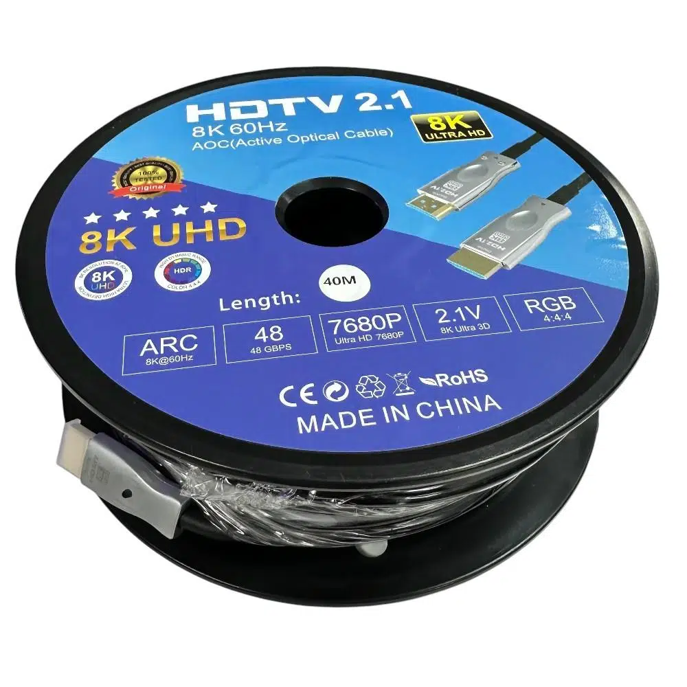 Fully 40metre 8K 60Hz AOC Fiber Optik HDMI Kablo 2.1v 7680x4320