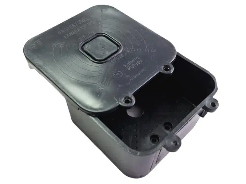 Kare Profesyonel Güvenlik Kamera Montaj Kutusu - Siyah