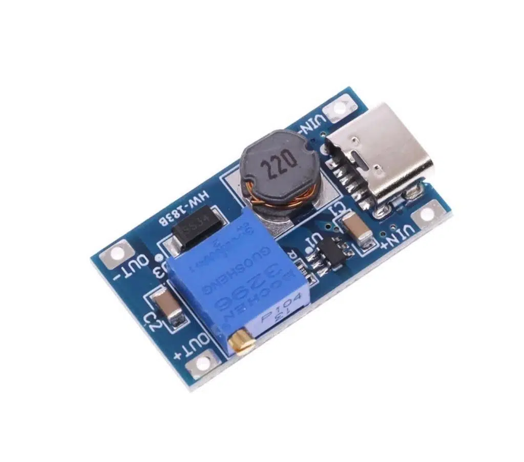 MT3608 Type-C USB 28V 2A DC Boost Modül Ayarlanabilir Voltaj Yükseltici