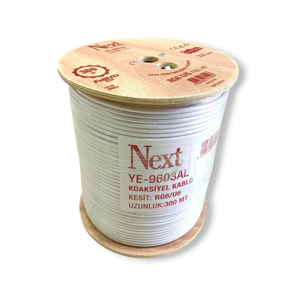 NEXT YE-9603AL RG6U6 Full HD Koaksiyel Anten Kablosu 96Tel 300Metre