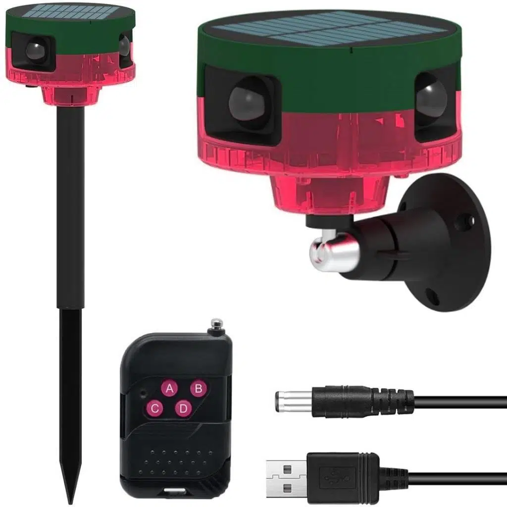 PowerMaster 26946 13Farklı Sesli Hayvan Kovucu Alarm Cihazı Mikrofonlu Solar Panelli