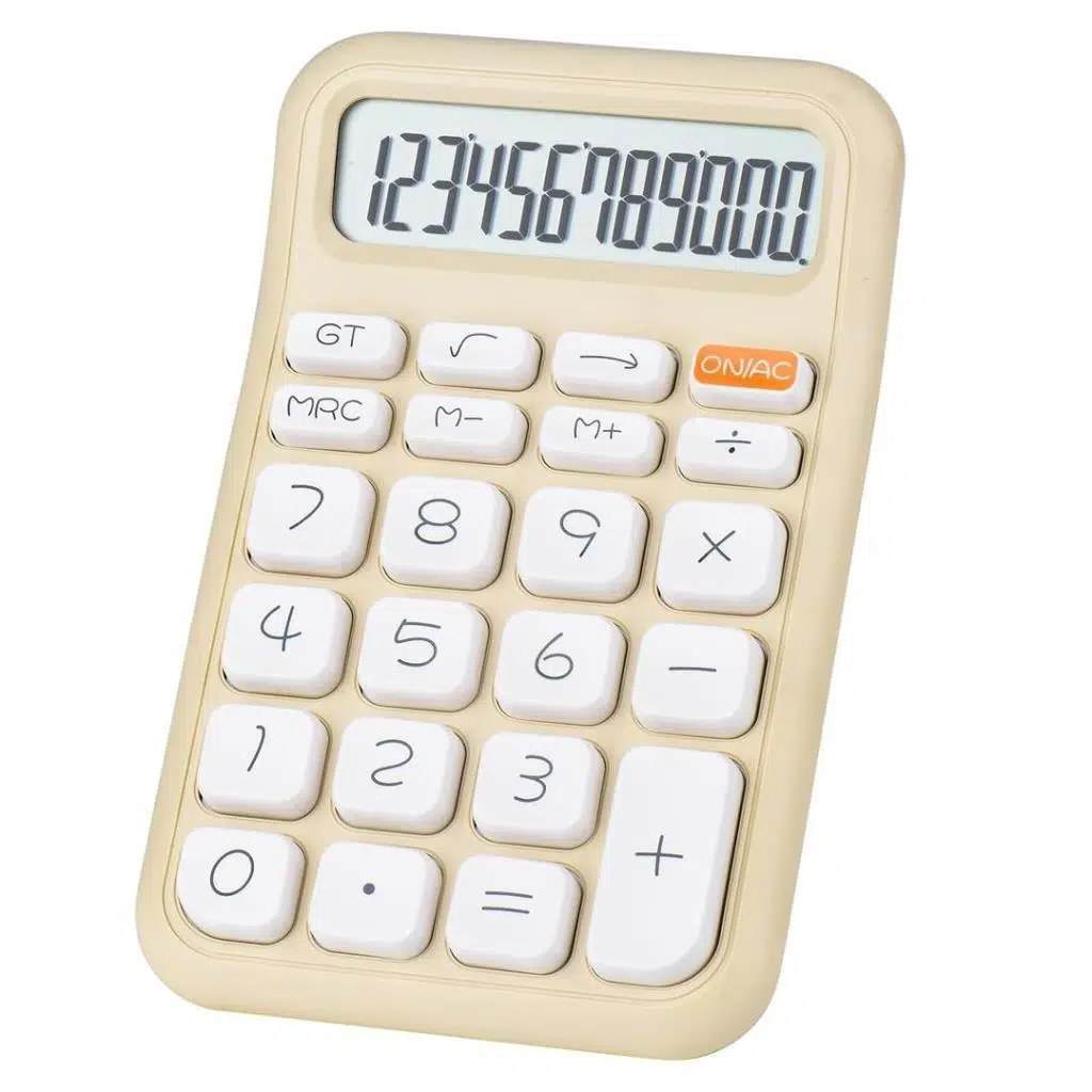 PowerMaster PM-25409 Krem Renk 12 Haneli LCD Ekranlı Masaüstü Hesap Makinesi