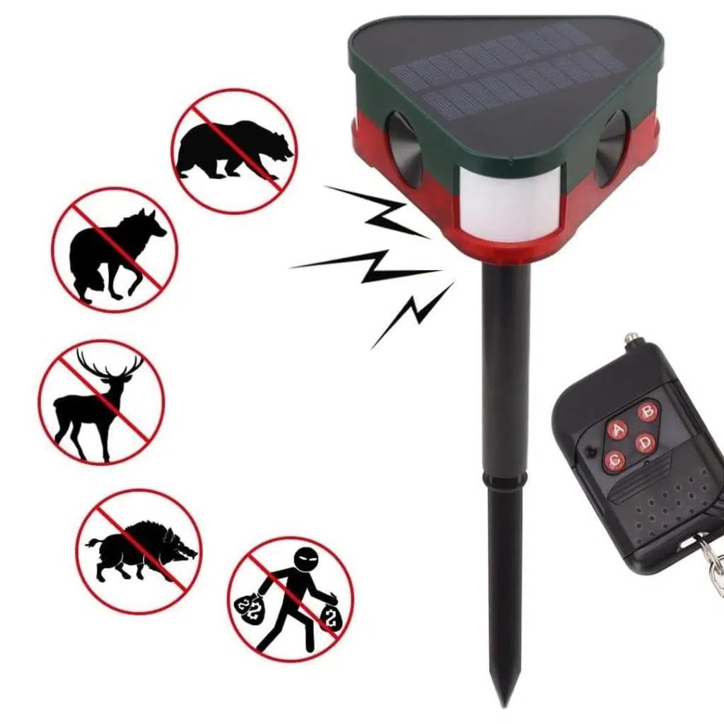 PowerMaster PM-26949 Ultrasonic Sesli Siren Solar Panelli Hayvan Kovucu Alarm Cihazı