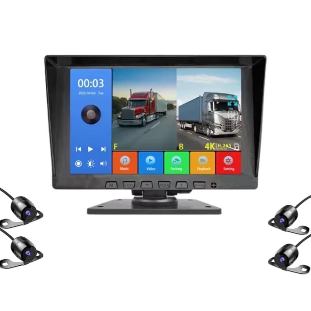 Rose MR-08 Full HD 7'' 4 Kameralı Kayıt Özellikli Araç DVR Monitör Set
