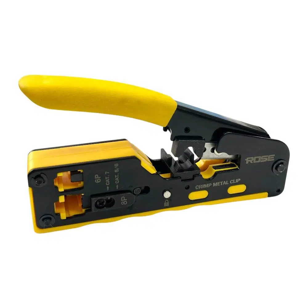 Rose RC-812 Cat5/Cat6/CAT7 EZ-RJ45-RJ11 Konnektör Sıkma Pensesi