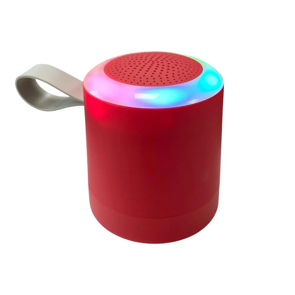 Rose SH-313 Işıklı Taşınabilir Şarjlı Bluetooth Renkli Hoparlör - Kırmızı