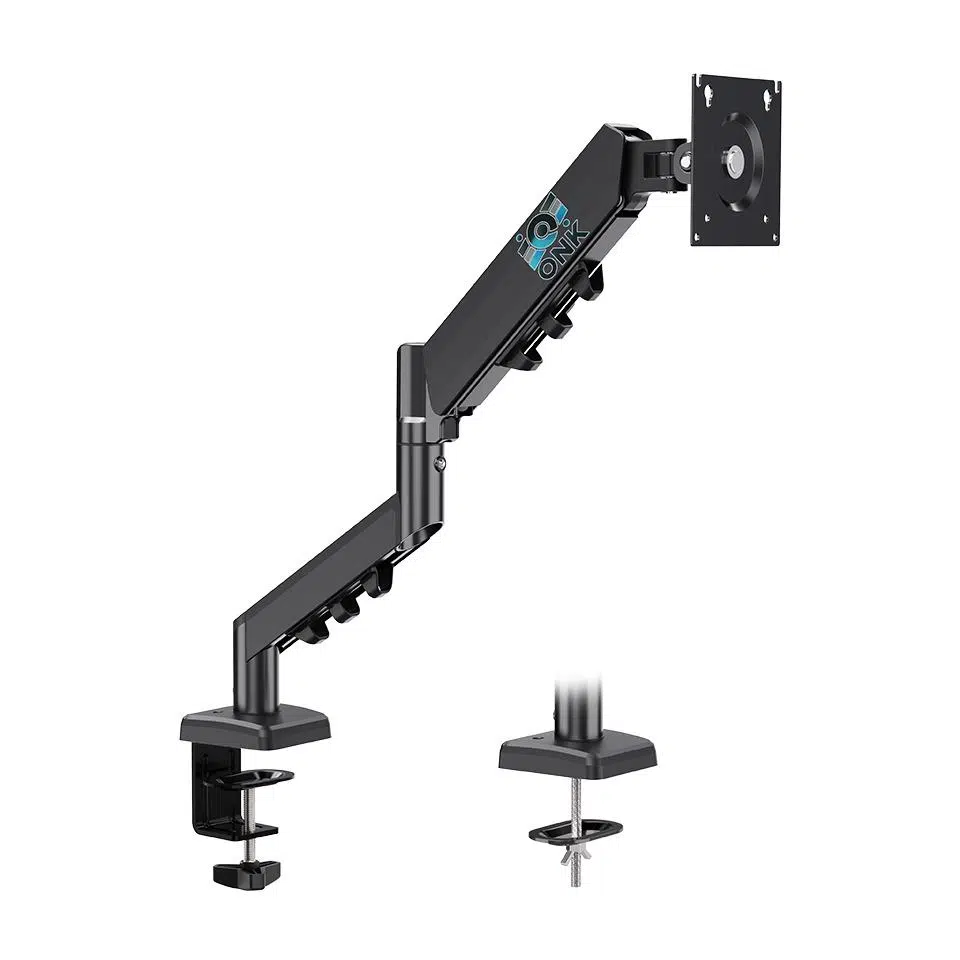 ONK 17-27'' Amortisörlü Hareketli Masa Üstü Tekli Monitör Standı